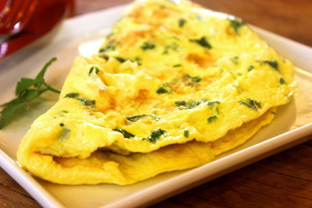 Omelet is a dietary egg dish allowed for patients with pancreatitis